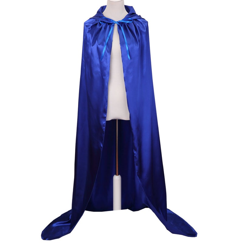 VGLOOK Unisex Hooded Halloween Christmas Cloak Costumes Party Cape Blue - Image 2